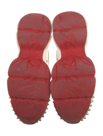Christian Louboutin Spike Accents Leather Sneakers