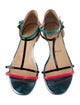 Christian Louboutin Snakeskin Animal Print T-Strap Sandals