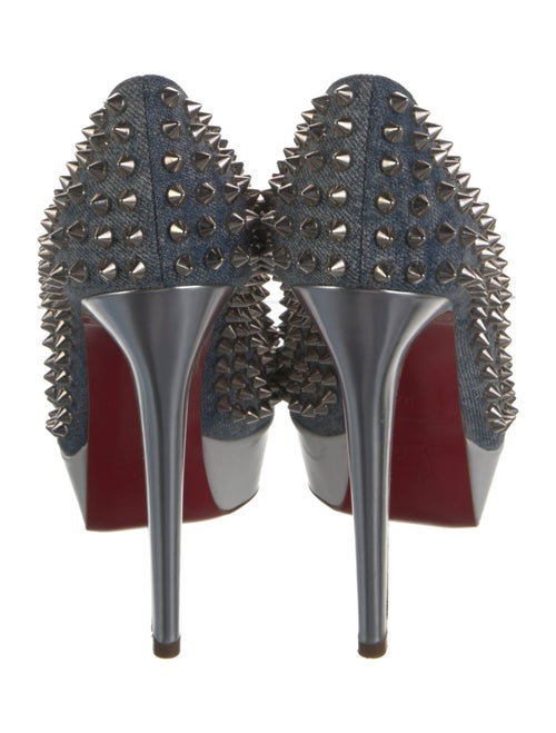 Christian Louboutin Bianca Spikes 140 Denim Pumps