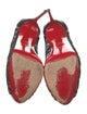 Christian Louboutin Mesh Embroidered Accent Pumps