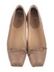 Christian Louboutin Leather Bow Accents Ballet Flats