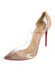 Christian Louboutin Patent Leather Crystal Embellishments Pumps