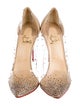 Christian Louboutin Patent Leather Crystal Embellishments Pumps