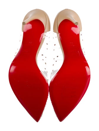 Christian Louboutin Patent Leather Crystal Embellishments Pumps