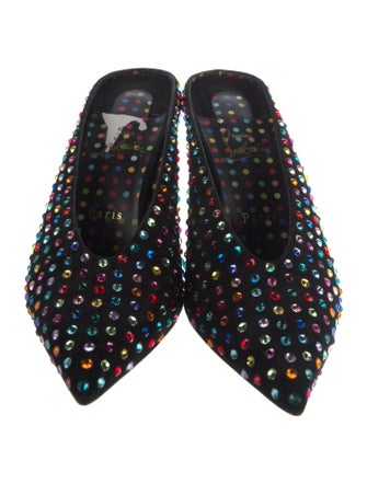Christian Louboutin Suede Patterned Mules