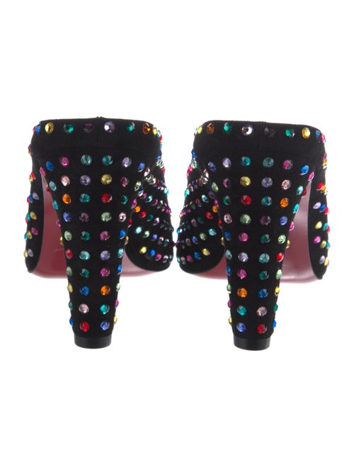 Christian Louboutin Suede Patterned Mules