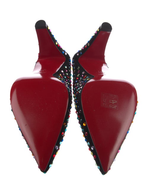 Christian Louboutin Suede Patterned Mules