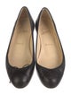 Christian Louboutin Leather Bow Accents Ballet Flats
