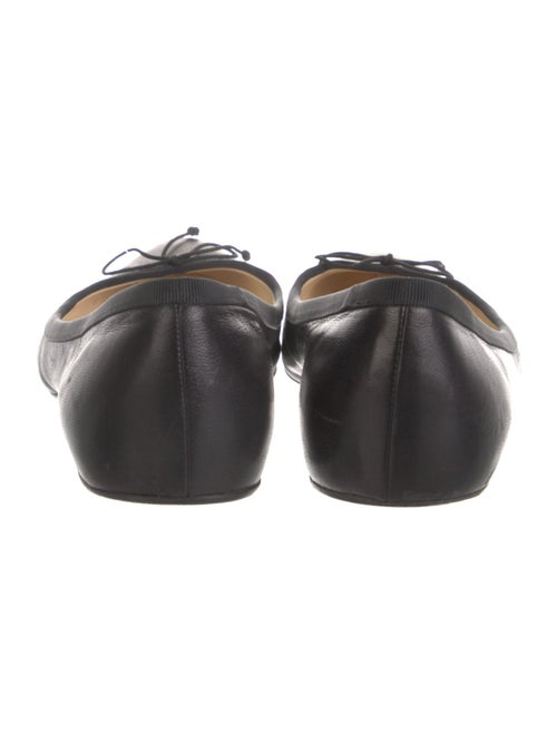 Christian Louboutin Leather Bow Accents Ballet Flats