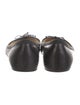 Christian Louboutin Leather Bow Accents Ballet Flats