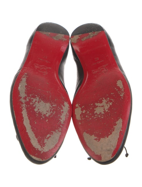 Christian Louboutin Leather Bow Accents Ballet Flats
