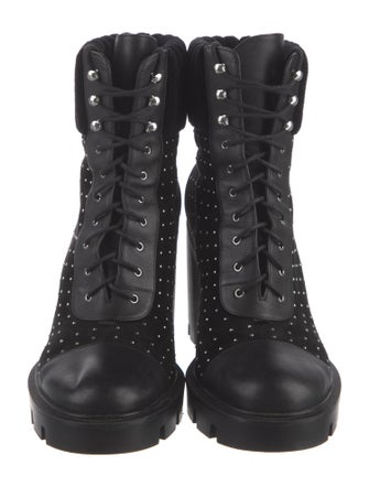 Christian Louboutin Suede Studded Accents Pumps