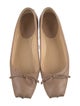 Christian Louboutin Leather Bow Accents Ballet Flats