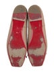 Christian Louboutin Leather Bow Accents Ballet Flats