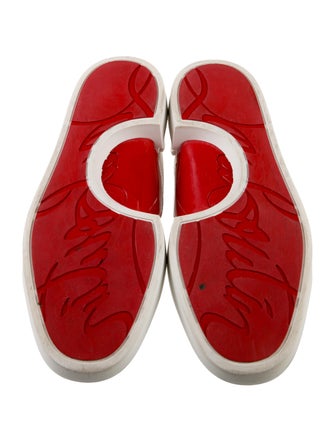 Christian Louboutin Spike Accents Leather Sneakers