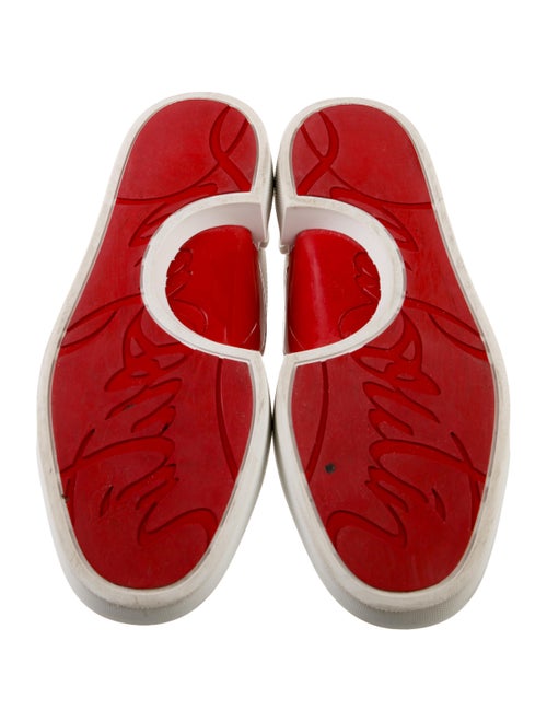 Christian Louboutin Spike Accents Leather Sneakers