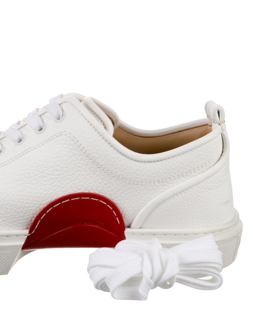 Christian Louboutin Spike Accents Leather Sneakers