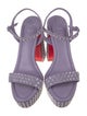Christian Louboutin Suede Crystal Embellishments Sandals