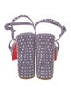Christian Louboutin Suede Crystal Embellishments Sandals