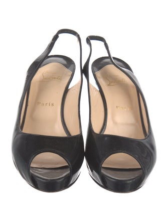 Christian Louboutin Patent Leather Slingback Pumps