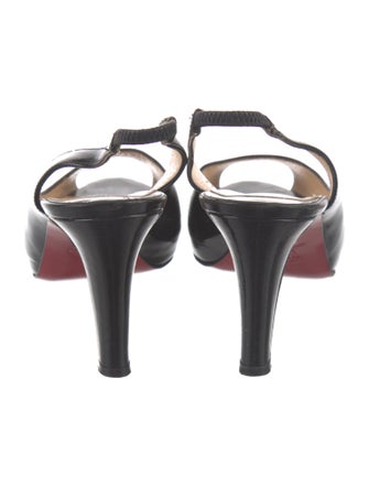 Christian Louboutin Patent Leather Slingback Pumps