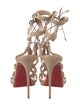 Christian Louboutin Leather Studded Accents Gladiator Sandals