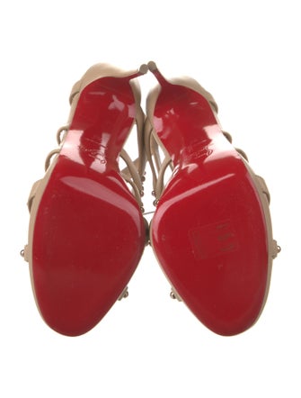 Christian Louboutin Leather Studded Accents Gladiator Sandals