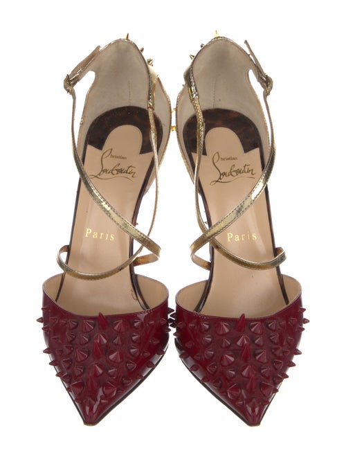 Christian Louboutin Rockstud Spike Patent Leather D'Orsay Pumps