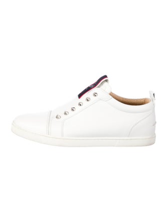 Christian Louboutin Spike Accents Leather Sneakers