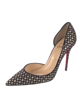 Christian Louboutin Glitter Printed D'Orsay Pumps