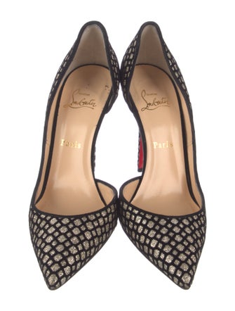 Christian Louboutin Glitter Printed D'Orsay Pumps