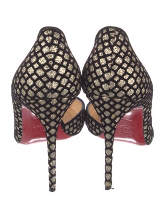 Christian Louboutin Glitter Printed D'Orsay Pumps