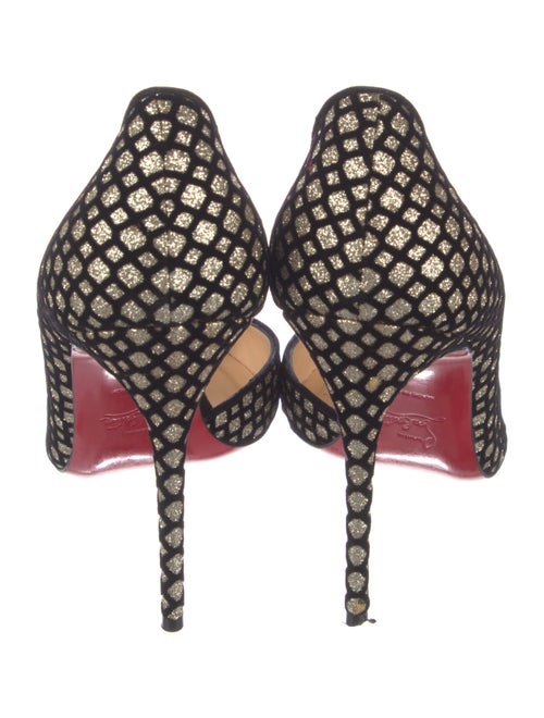 Christian Louboutin Glitter Printed D'Orsay Pumps