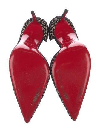 Christian Louboutin Glitter Printed D'Orsay Pumps