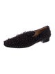 Christian Louboutin Spike Accents Suede Loafers