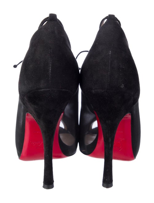 Christian Louboutin Lace Mesh Accents T-Strap Pumps