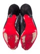 Christian Louboutin Lace Mesh Accents T-Strap Pumps