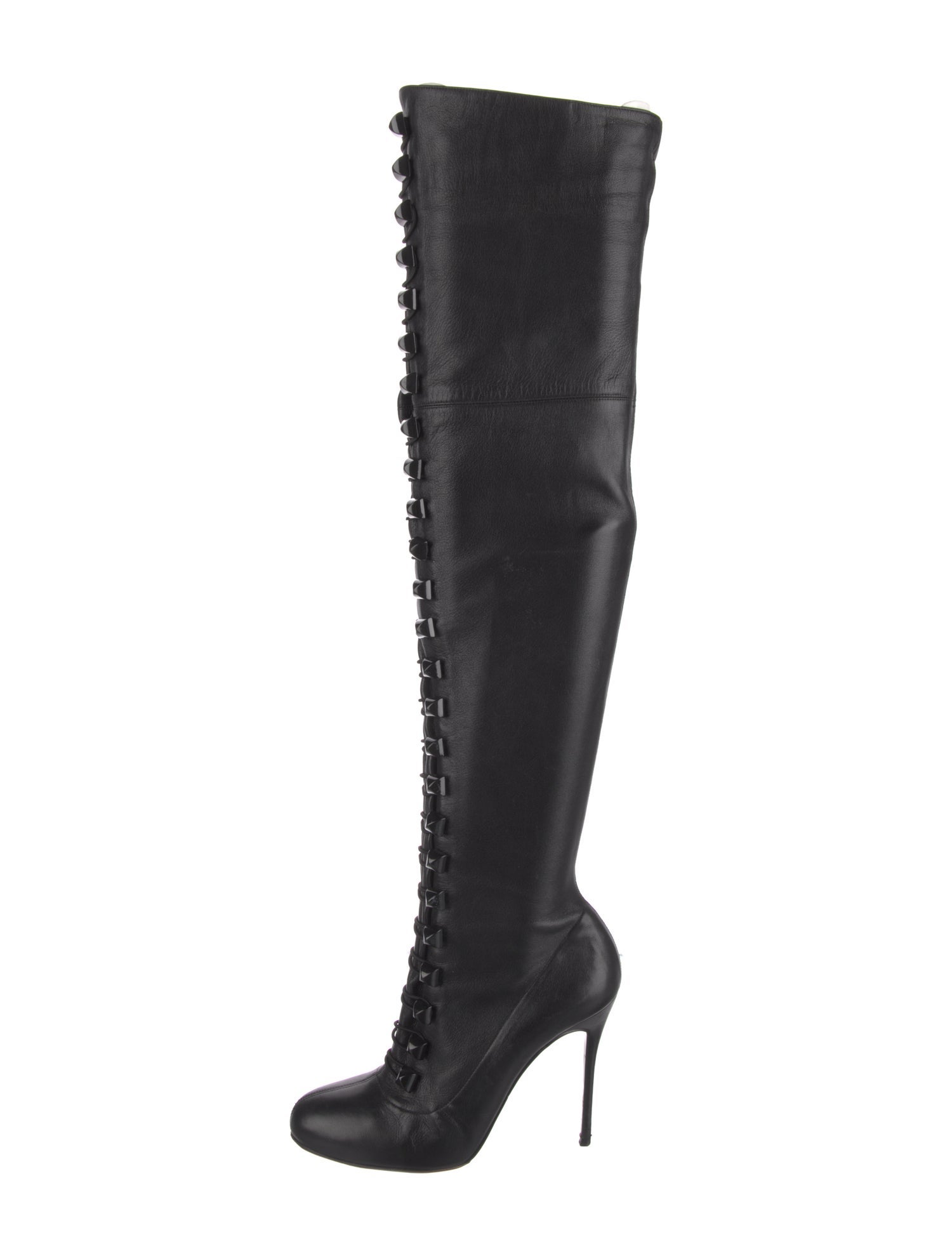 Christian Louboutin Leather Lace-Up Boots