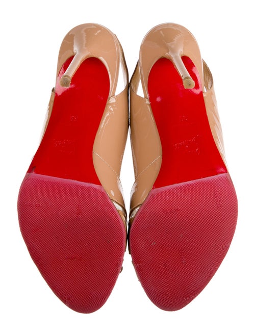 Christian Louboutin Patent Leather Slingback Pumps
