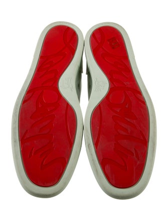 Christian Louboutin Spike Accents Satin Sneakers