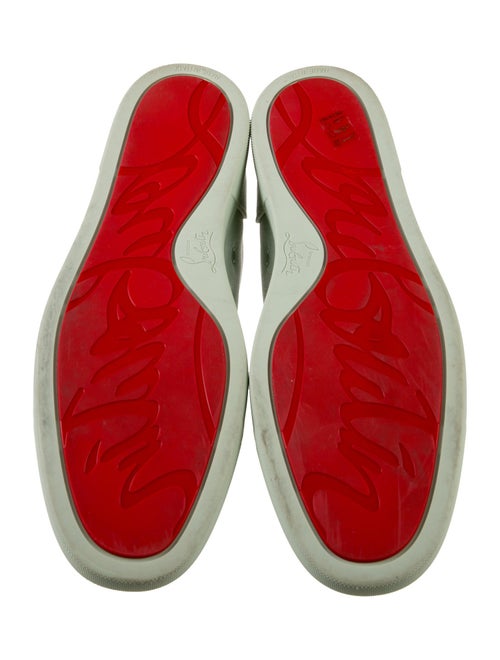 Christian Louboutin Spike Accents Satin Sneakers