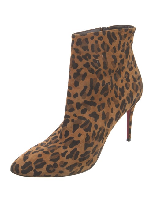 Christian Louboutin Suede Animal Print Boots