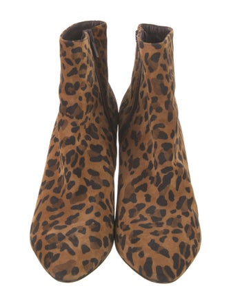 Christian Louboutin Suede Animal Print Boots