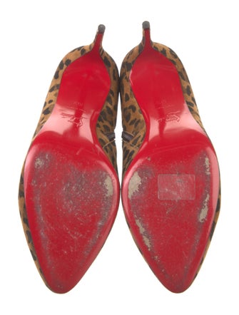 Christian Louboutin Suede Animal Print Boots