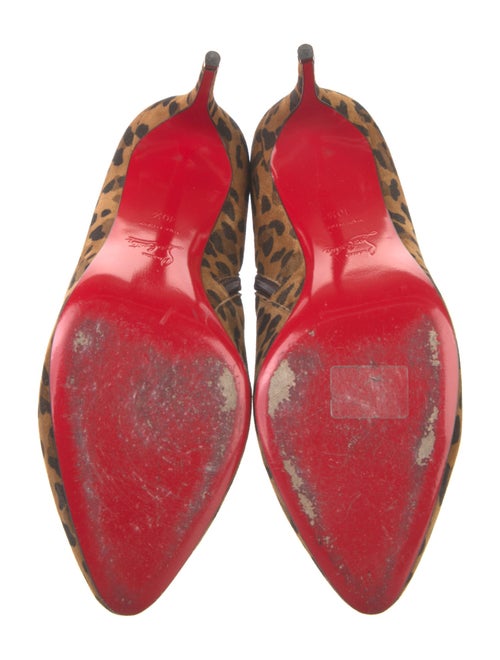 Christian Louboutin Suede Animal Print Boots