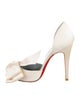 Christian Louboutin Satin Bow Accents D'Orsay Pumps