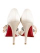 Christian Louboutin Satin Bow Accents D'Orsay Pumps