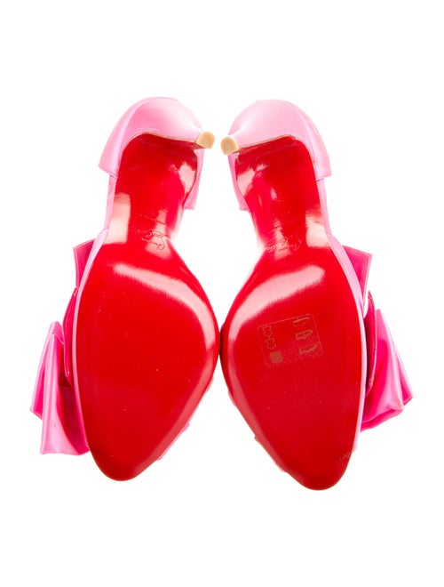 Christian Louboutin Satin Bow Accents D'Orsay Pumps