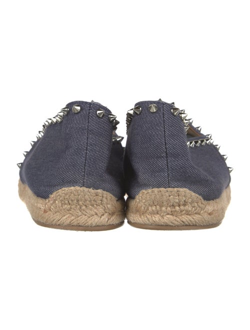 Christian Louboutin Spike Accents Denim Espadrilles