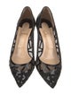 Christian Louboutin Leather Mesh Accents Pumps